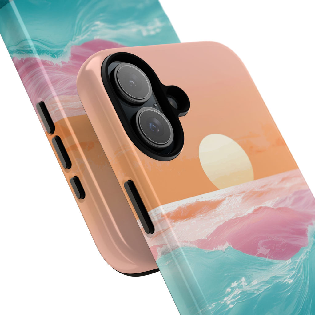 Sunset Ocean Tough Phone Case — Pastel Waves iPhone Cover