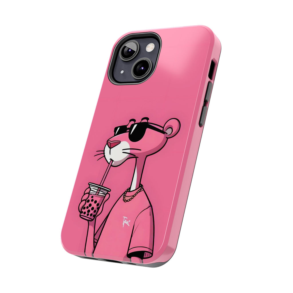 Pink Panther Bubble Tea Phone Case — Tough Protective iPhone Cover