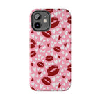 Pink Kiss Hearts Tough Phone Case — Cute Valentine Protective Phone Cover
