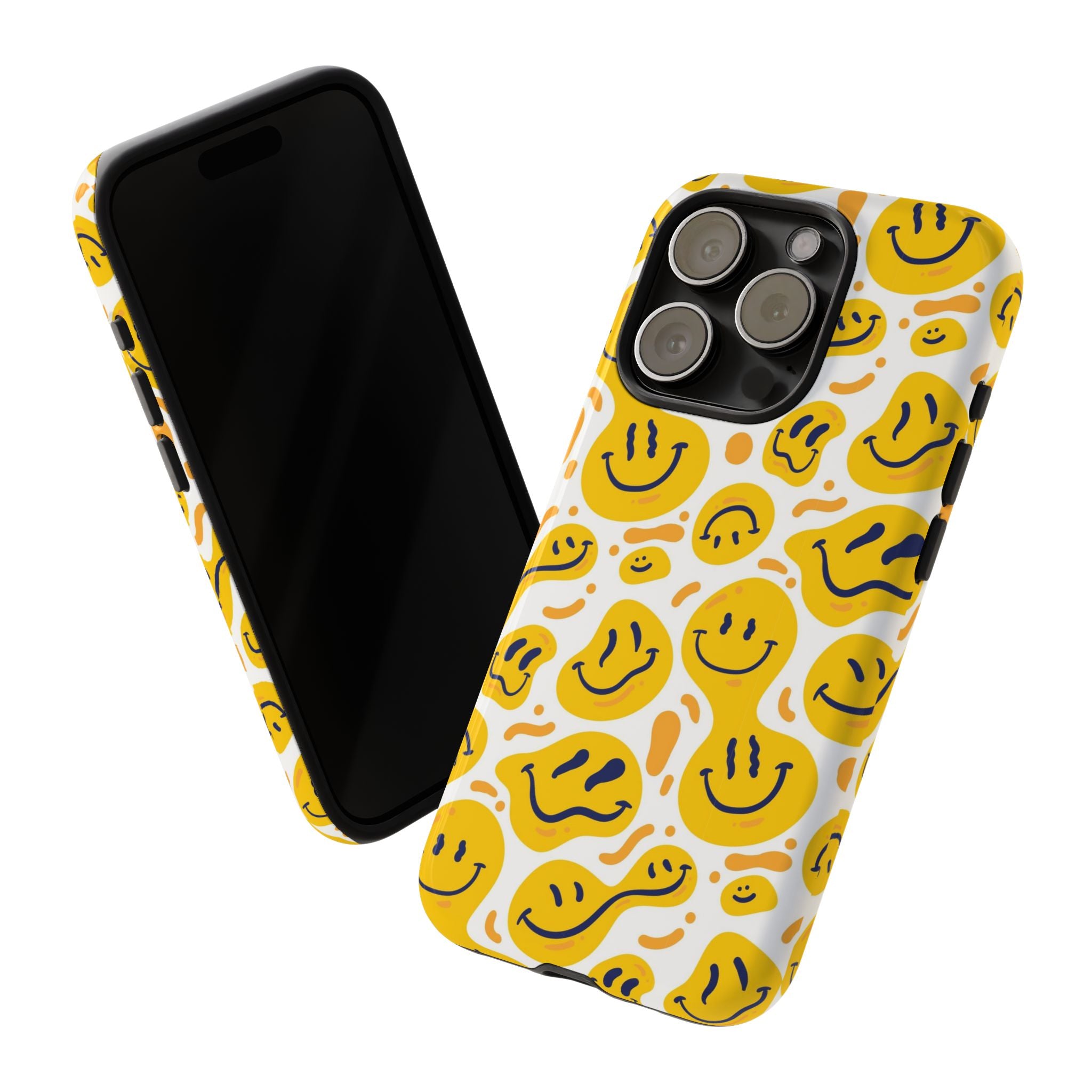 Smiley Melt Phone Case — Yellow Happy Face Protective Cover