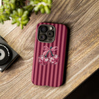 Cherry Disco Phone Case — Pink Striped Tough Case