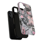 New York Collage Phone Case — Pink Retro Statue of Liberty Design