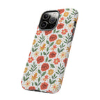 Floral Rose Pattern Tough Phone Case — Durable Garden-Inspired Protection