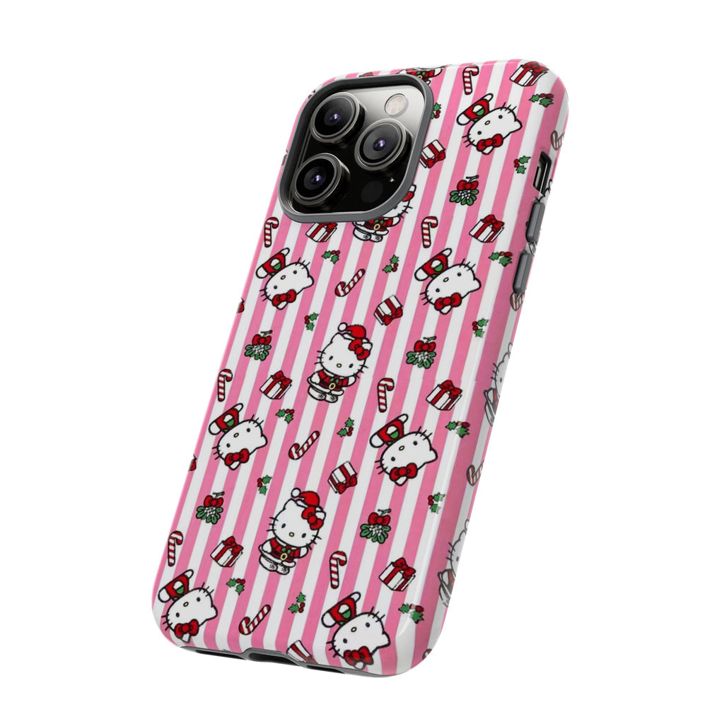 Hello Kitty Pink Holiday Phone Case — Cute Candy Cane & Gift iPhone Cover