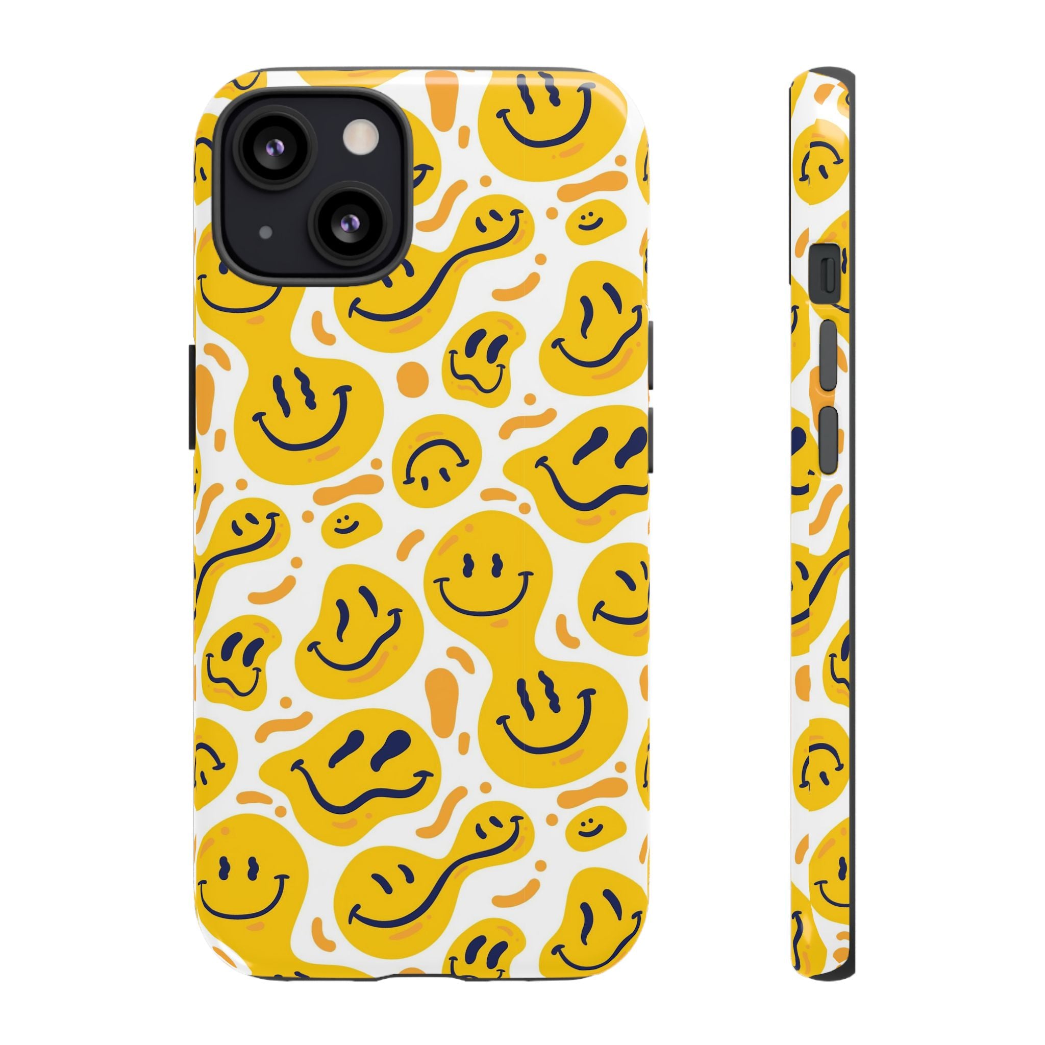 Smiley Melt Phone Case — Yellow Happy Face Protective Cover