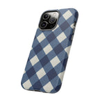 Blue Buffalo Plaid Tough Phone Case — Durable Protective iPhone Cover