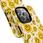 Smiley Melt Phone Case — Yellow Happy Face Protective Cover