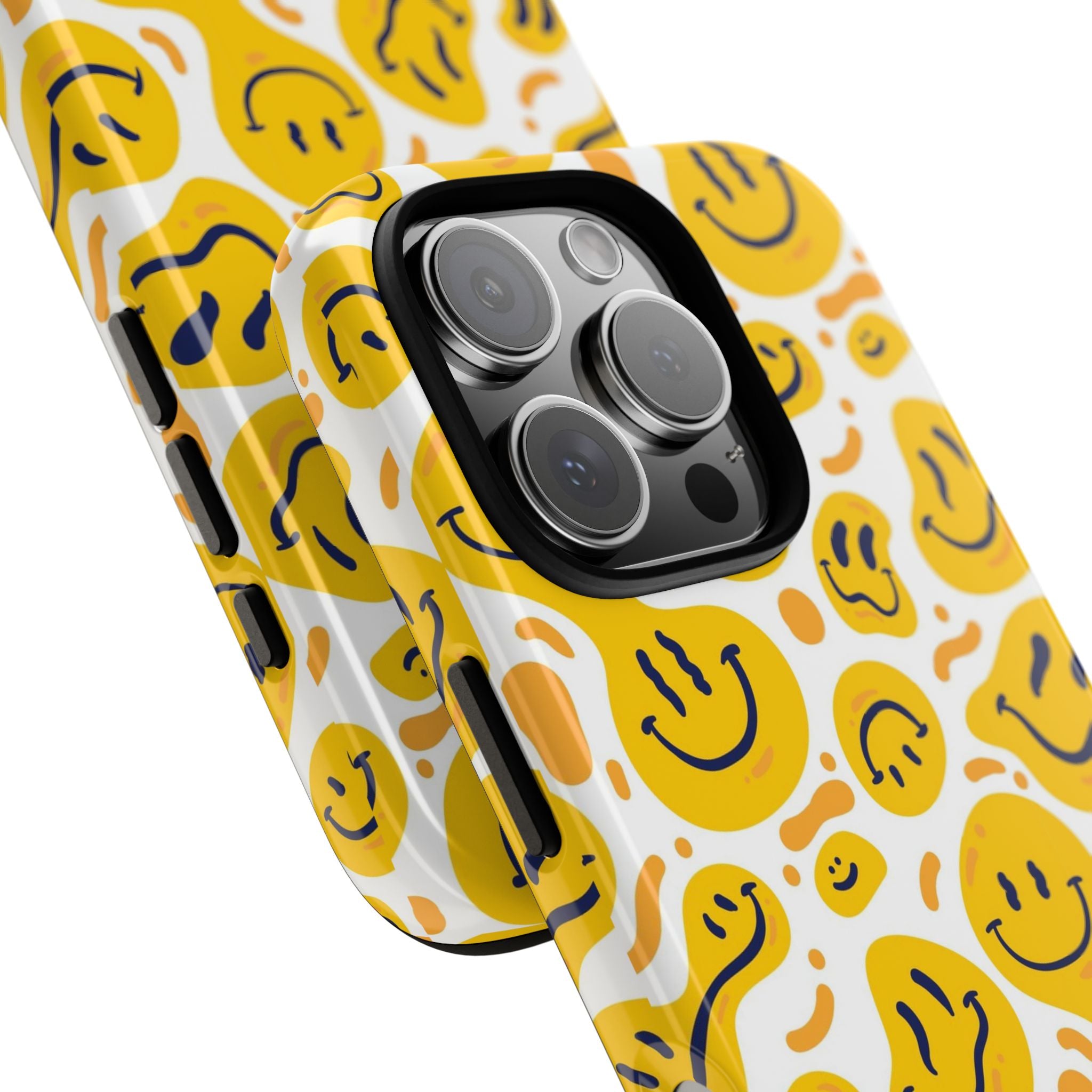 Smiley Melt Phone Case — Yellow Happy Face Protective Cover