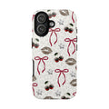 Cherry Bow Phone Case — Retro Cherry & Lips Pattern iPhone Cover