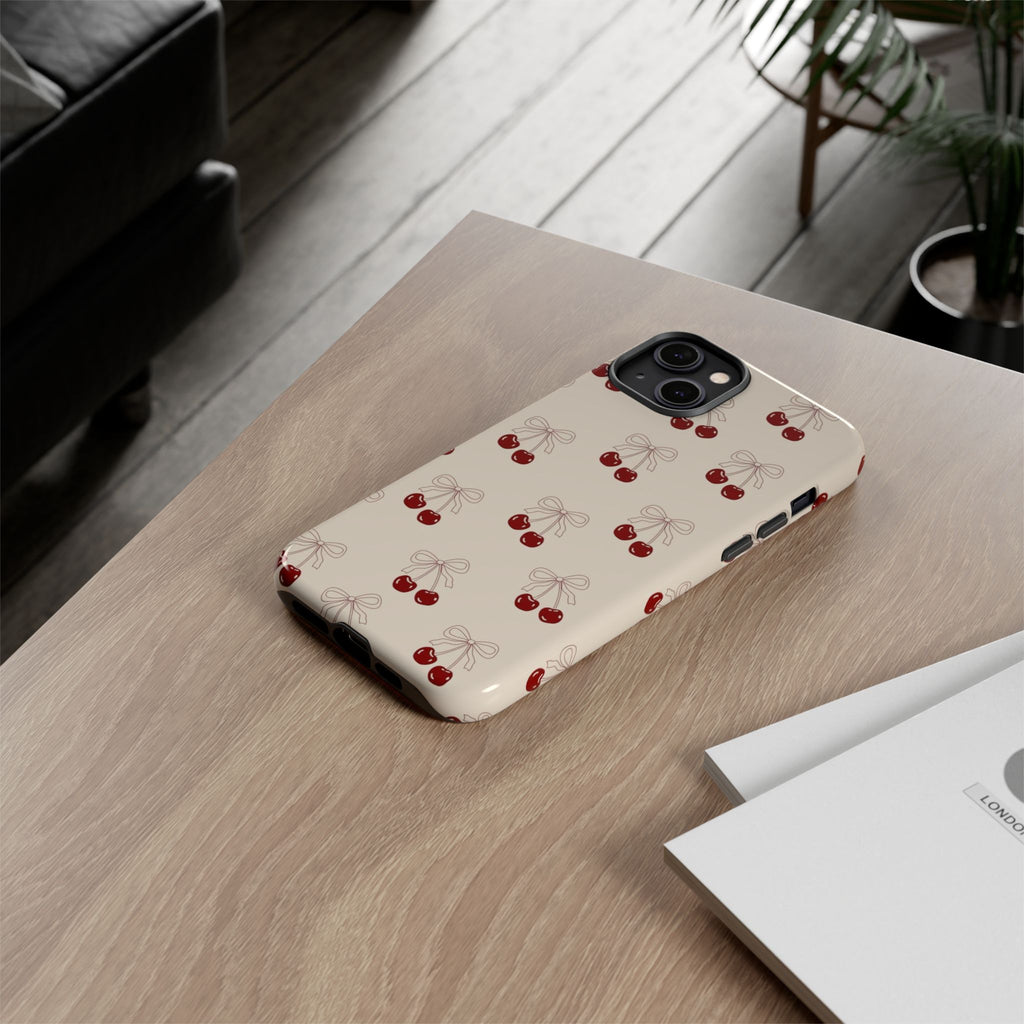 Cherry Pattern Tough Phone Case