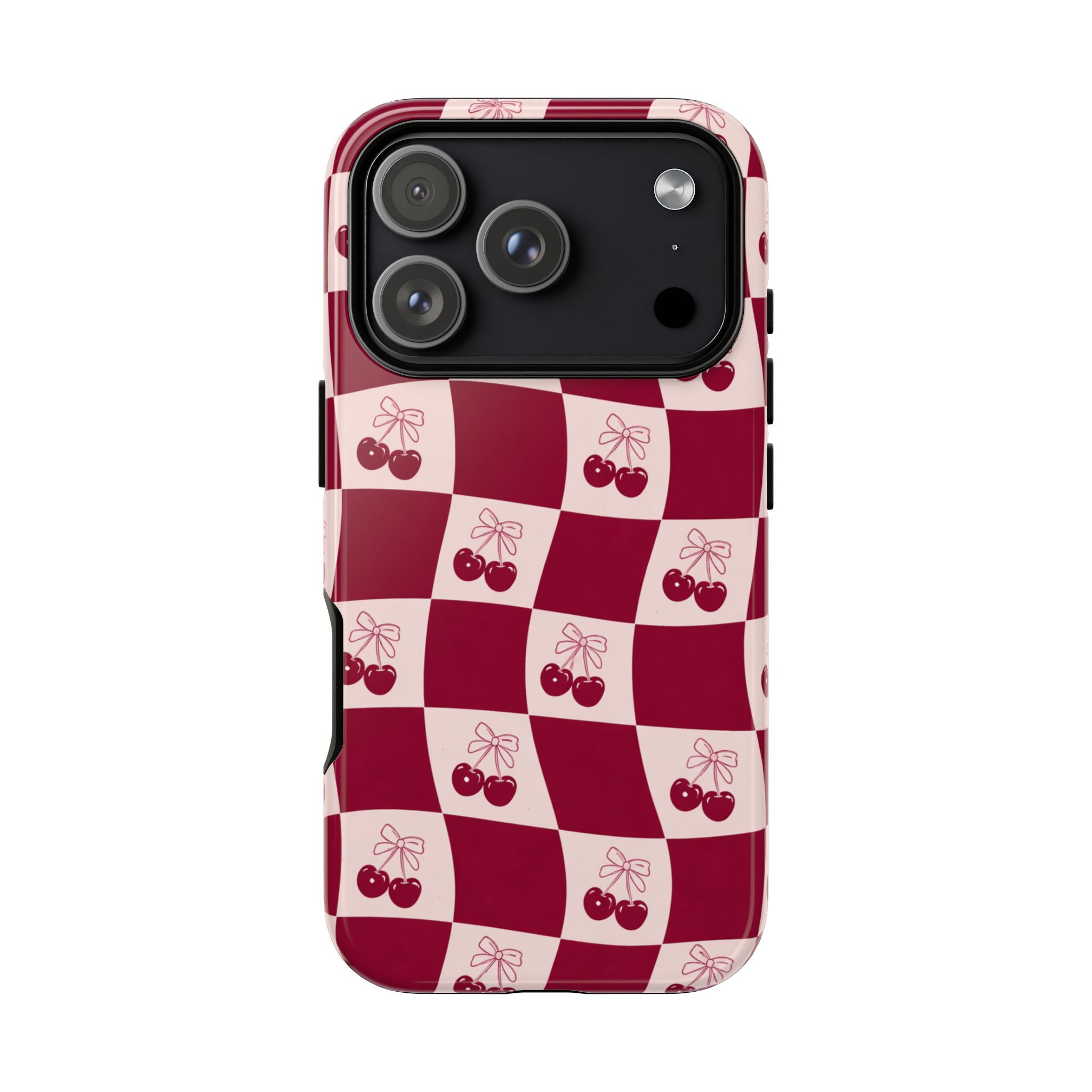 Cherry Checkerboard Tough Phone Case