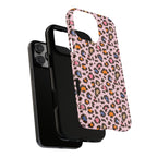 Pink Leopard Print Tough Phone Case — Durable Protective iPhone Cover