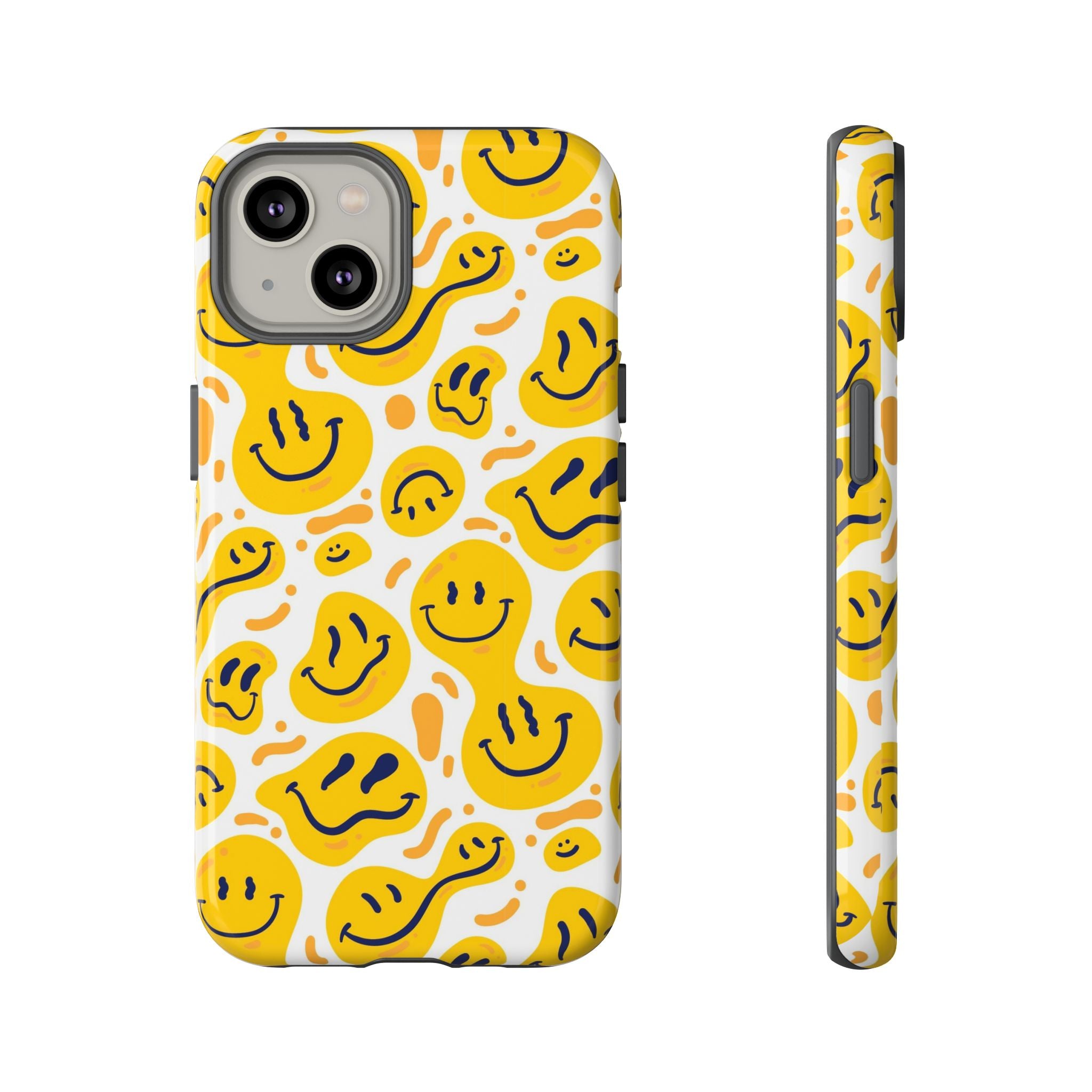 Smiley Melt Phone Case — Yellow Happy Face Protective Cover