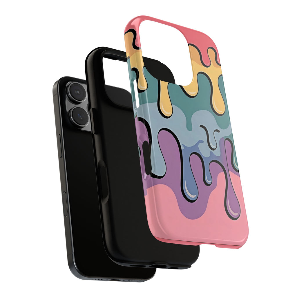 Color Drip Phone Case – Pastel Melting Art Protective Cover
