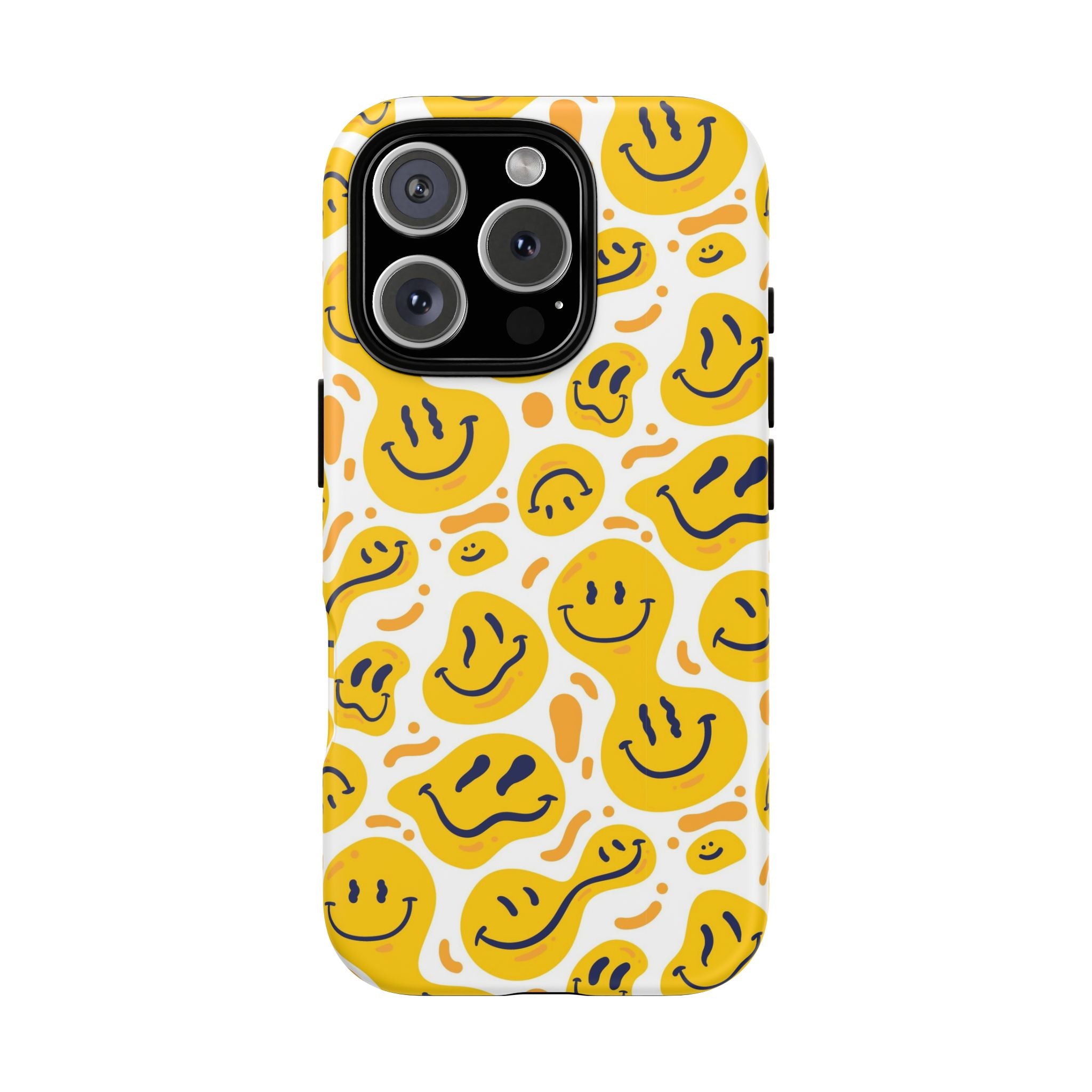 Smiley Melt Phone Case — Yellow Happy Face Protective Cover