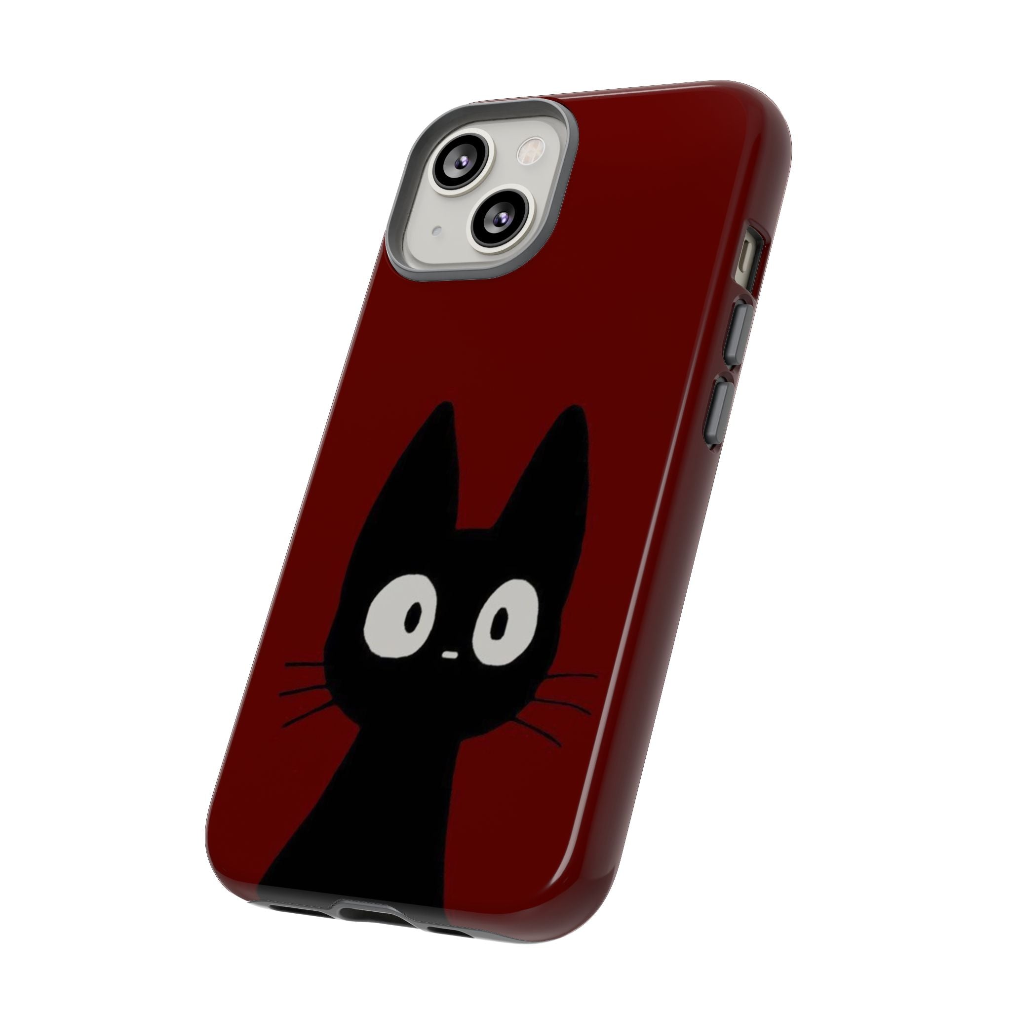 Black Cat Phone Case — Cute Kawaii Cat iPhone Cover ("Tough Cases")