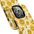 Smiley Melt Phone Case — Yellow Happy Face Protective Cover
