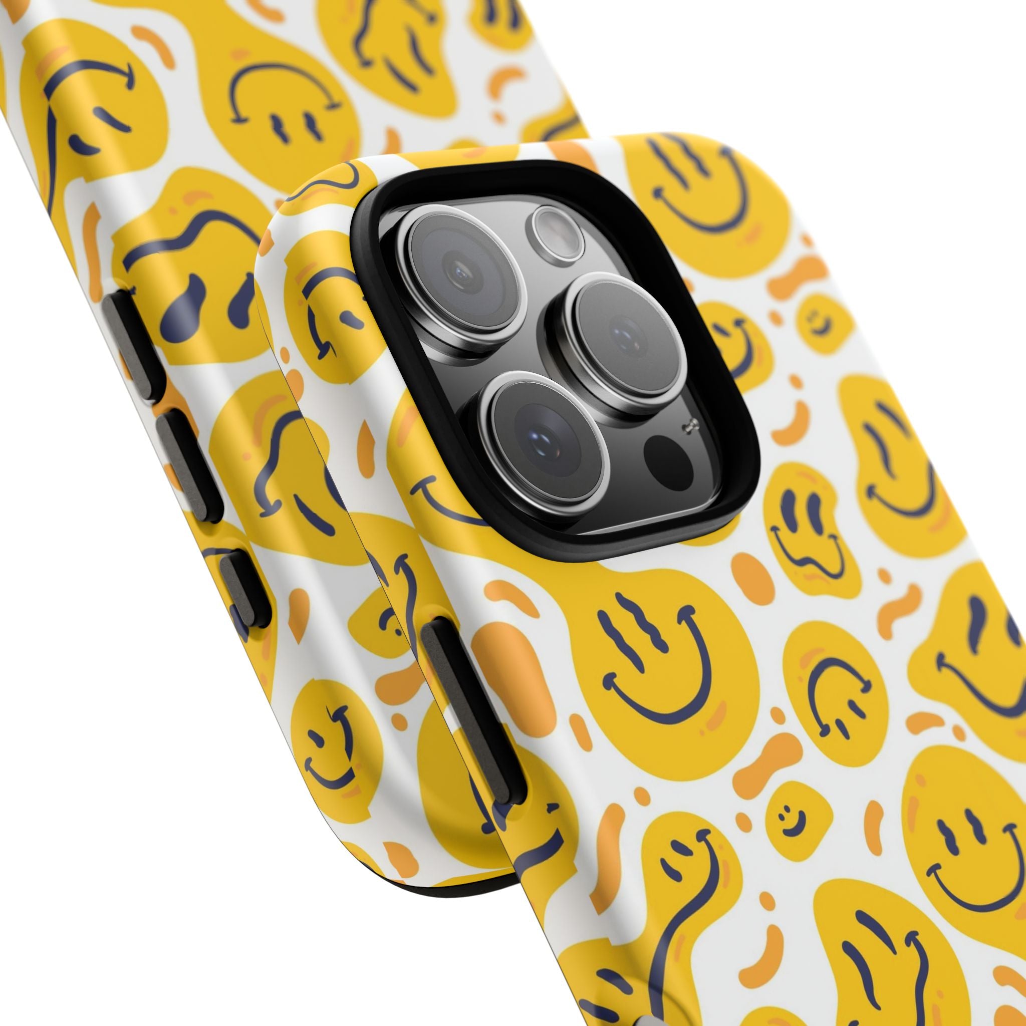 Smiley Melt Phone Case — Yellow Happy Face Protective Cover