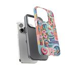 Coastal Collage Phone Case — Retro Beach Surf Floral Design
