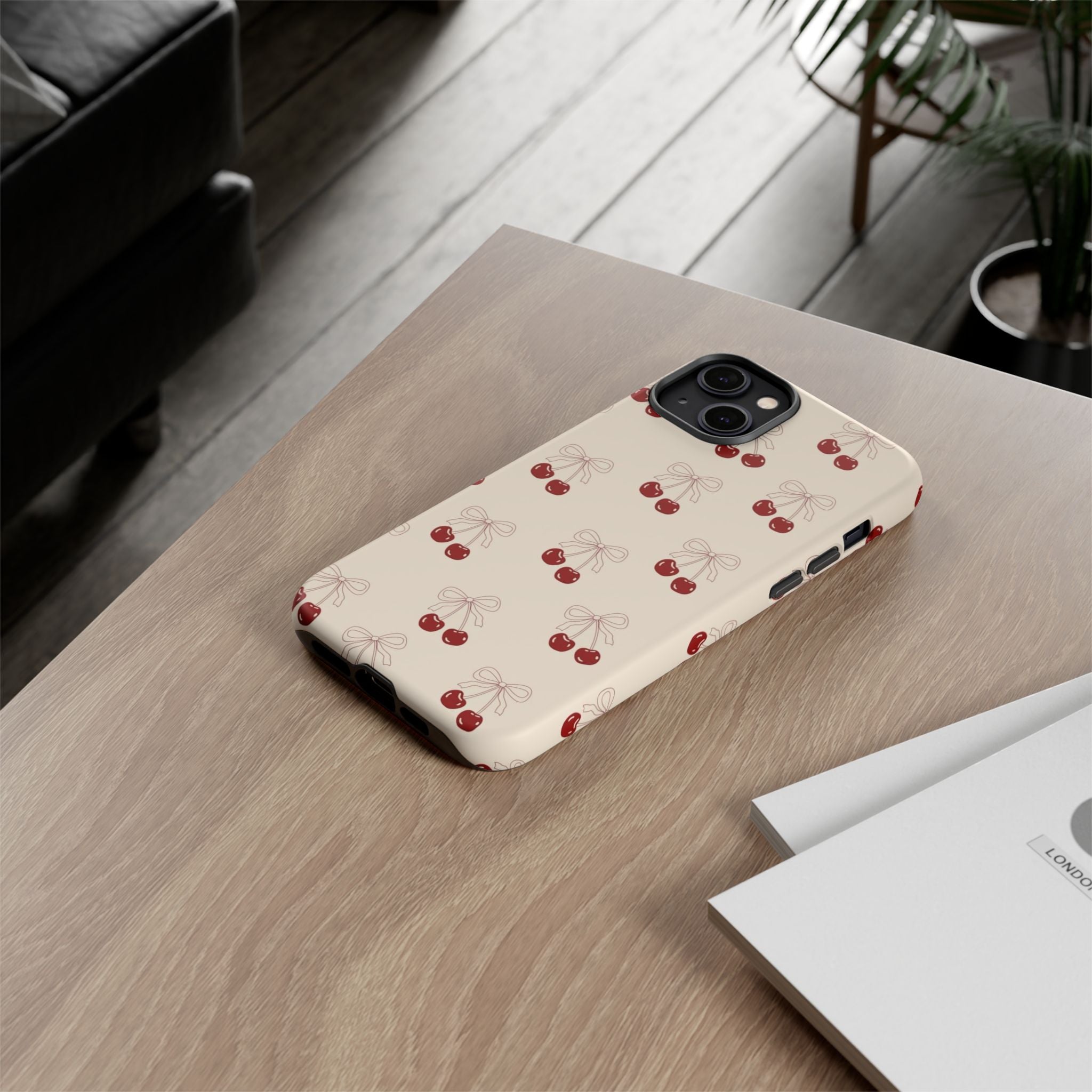 Cherry Pattern Tough Phone Case