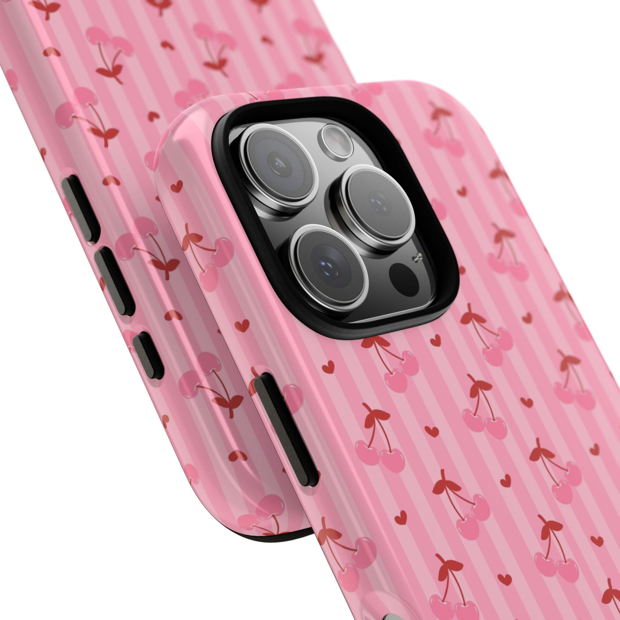 Pink Cherry Pattern Tough Phone Case