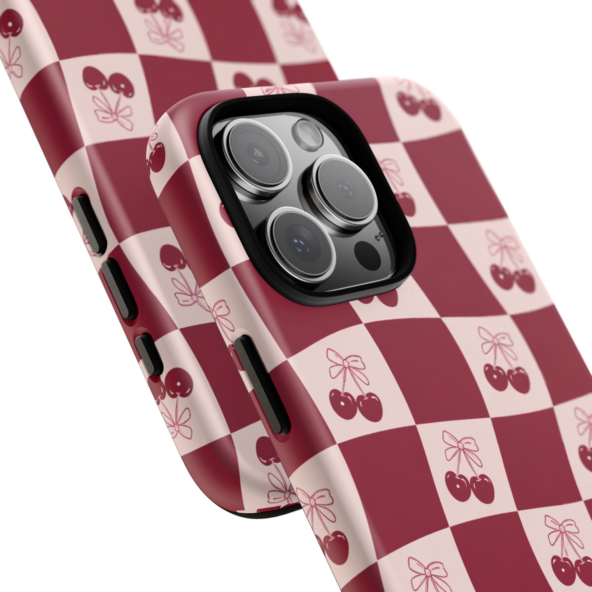 Cherry Checkerboard Tough Phone Case