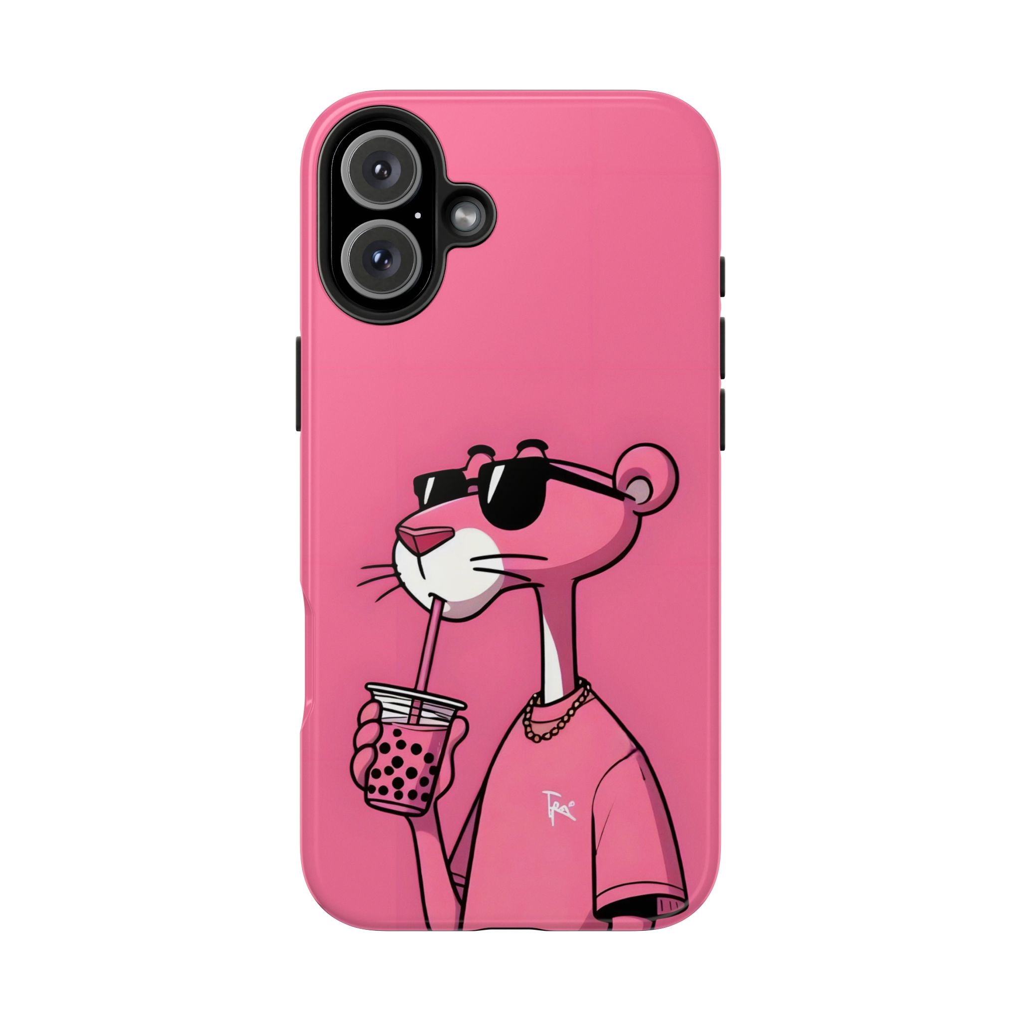 Pink Panther Bubble Tea Phone Case — Tough Protective iPhone Cover