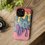Color Drip Phone Case – Pastel Melting Art Protective Cover