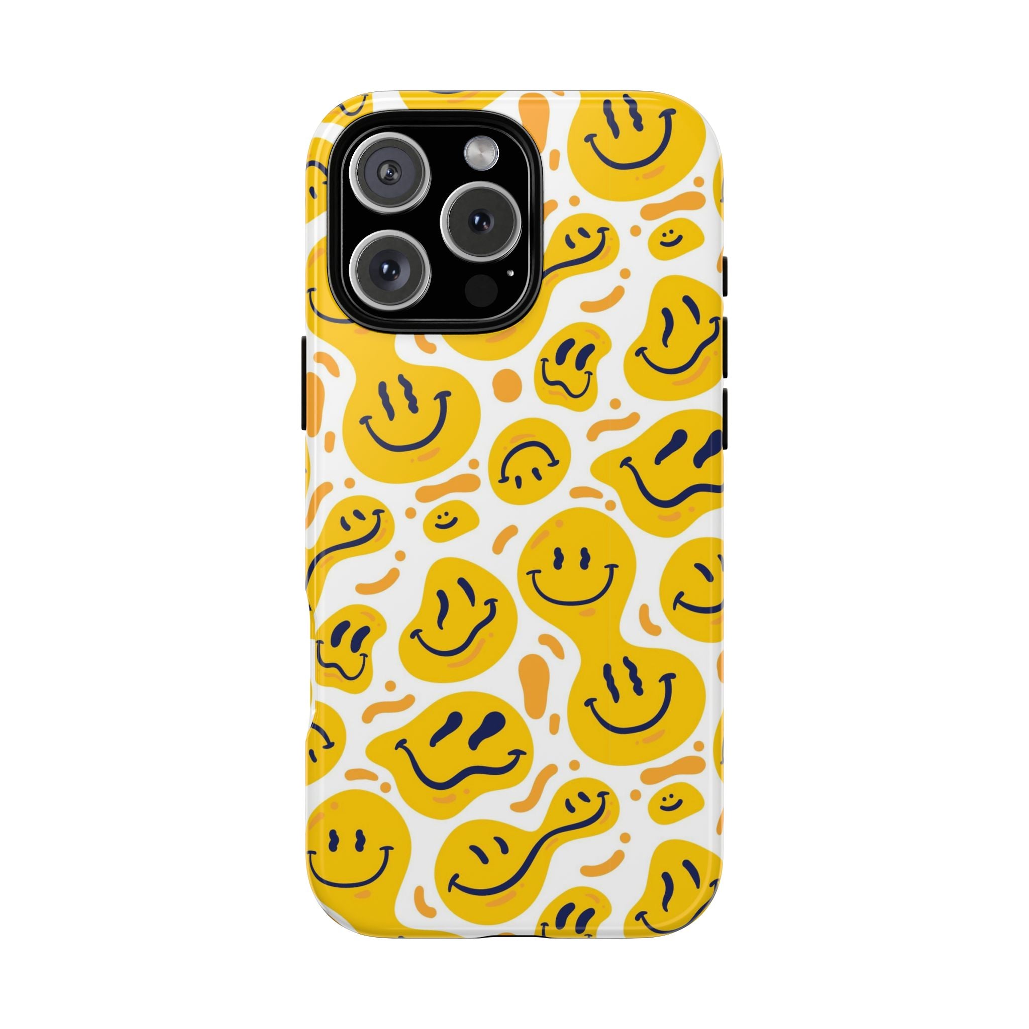 Smiley Melt Phone Case — Yellow Happy Face Protective Cover