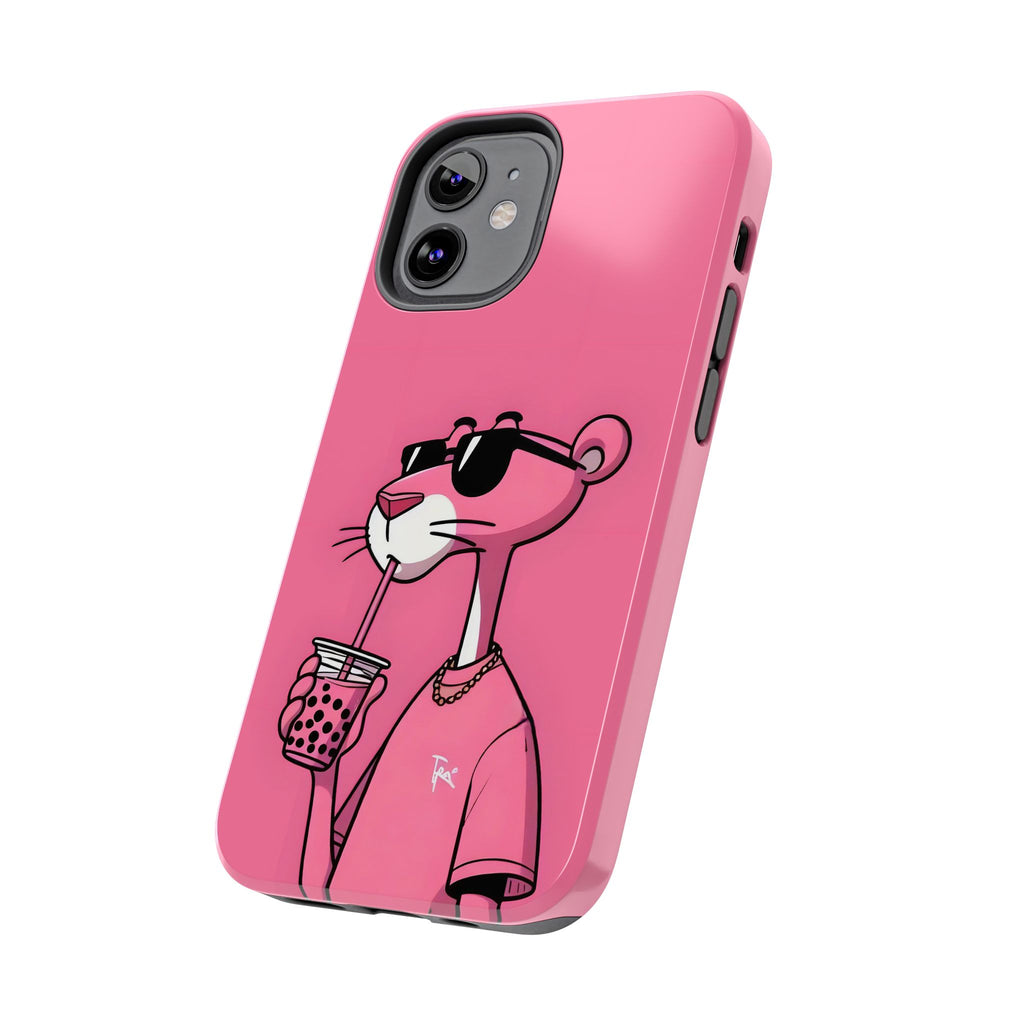 Pink Panther Bubble Tea Phone Case — Tough Protective iPhone Cover