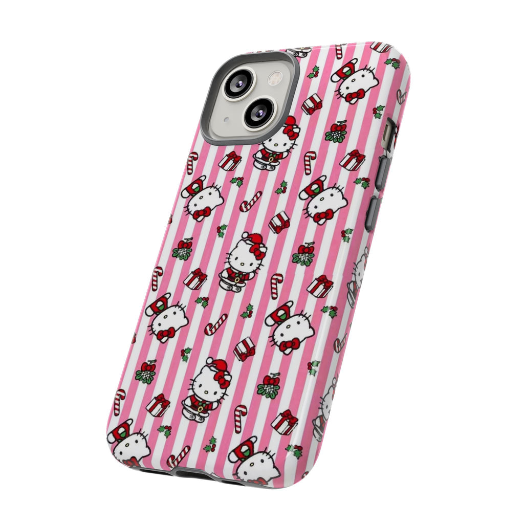 Hello Kitty Pink Holiday Phone Case — Cute Candy Cane & Gift iPhone Cover