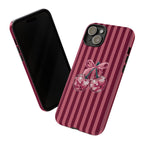 Cherry Disco Phone Case — Pink Striped Tough Case
