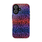 Gradient Leopard Tough Phone Case — Rainbow Animal Print iPhone Cover