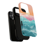 Sunset Ocean Tough Phone Case — Pastel Waves iPhone Cover