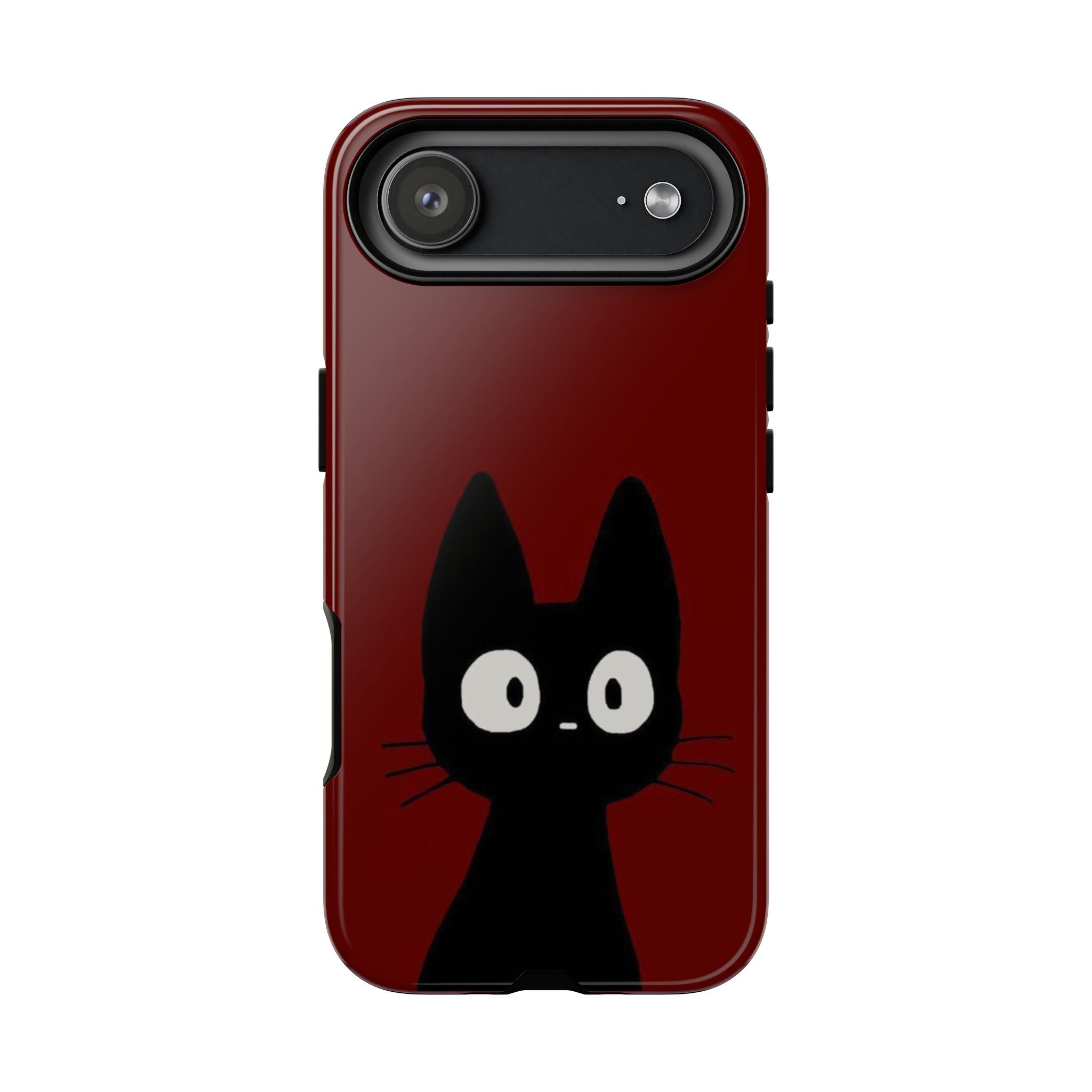 Black Cat Phone Case — Cute Kawaii Cat iPhone Cover ("Tough Cases")