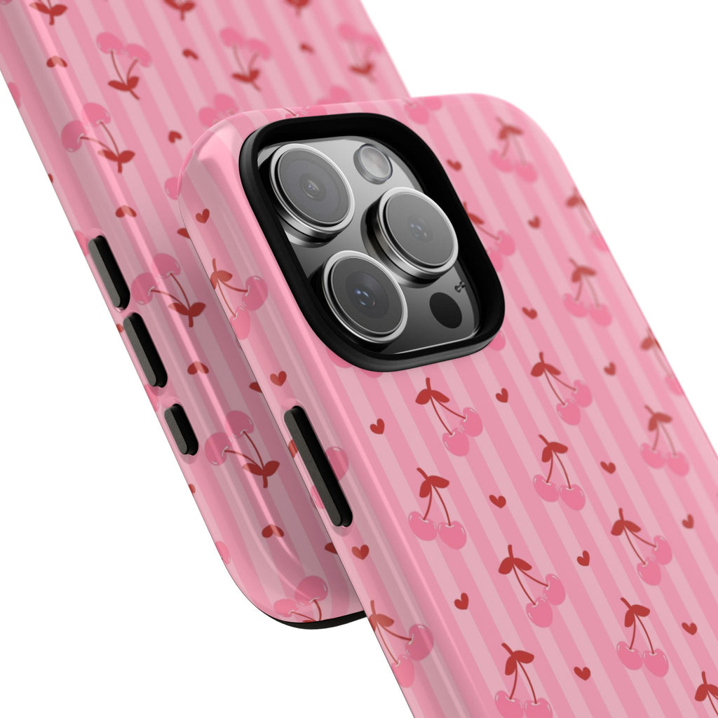 Pink Cherry Pattern Tough Phone Case