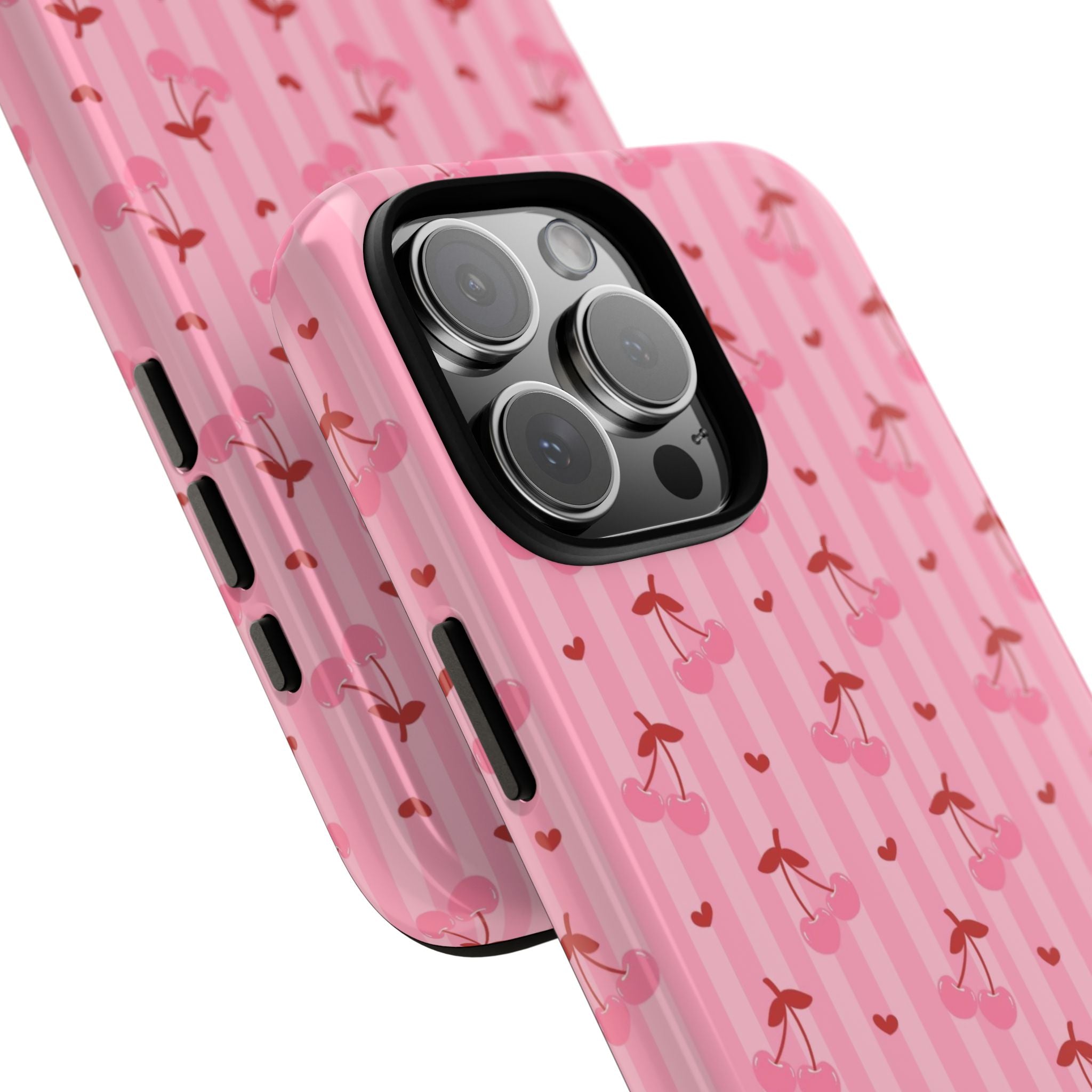 Pink Cherry Pattern Tough Phone Case