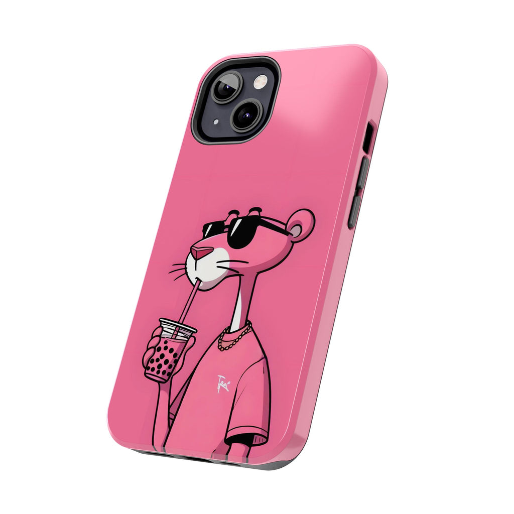 Pink Panther Bubble Tea Phone Case — Tough Protective iPhone Cover