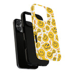 Smiley Melt Phone Case — Yellow Happy Face Protective Cover