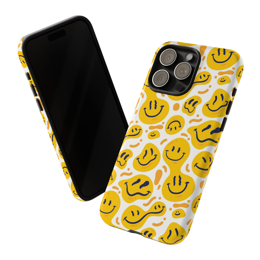 Smiley Melt Phone Case — Yellow Happy Face Protective Cover