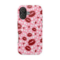 Pink Kiss Hearts Tough Phone Case — Cute Valentine Protective Phone Cover