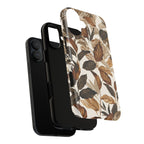 Autumn Leaves Phone Case — Brown Botanical Tough Case
