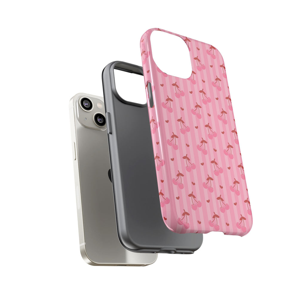 Pink Cherry Pattern Tough Phone Case