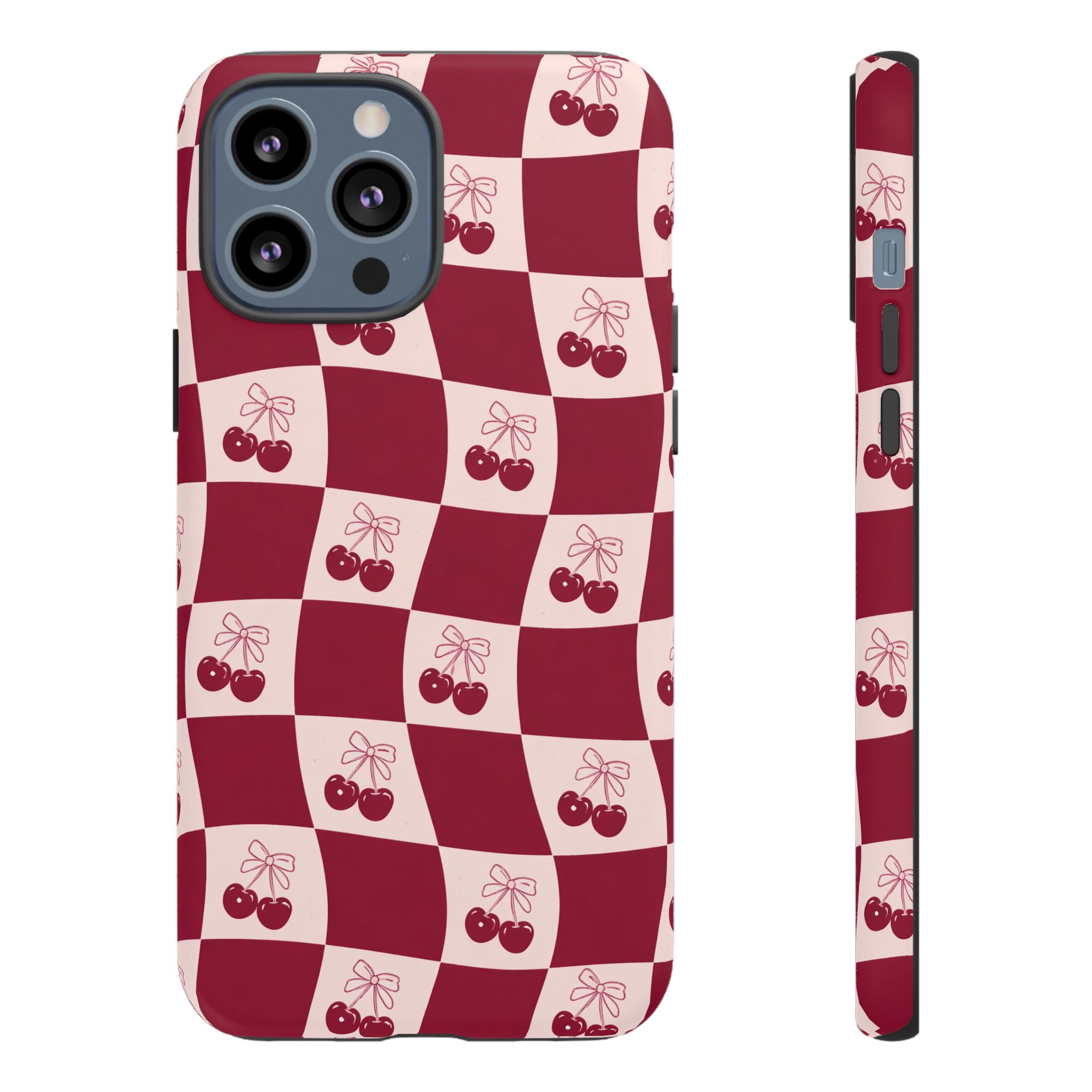 Cherry Checkerboard Tough Phone Case
