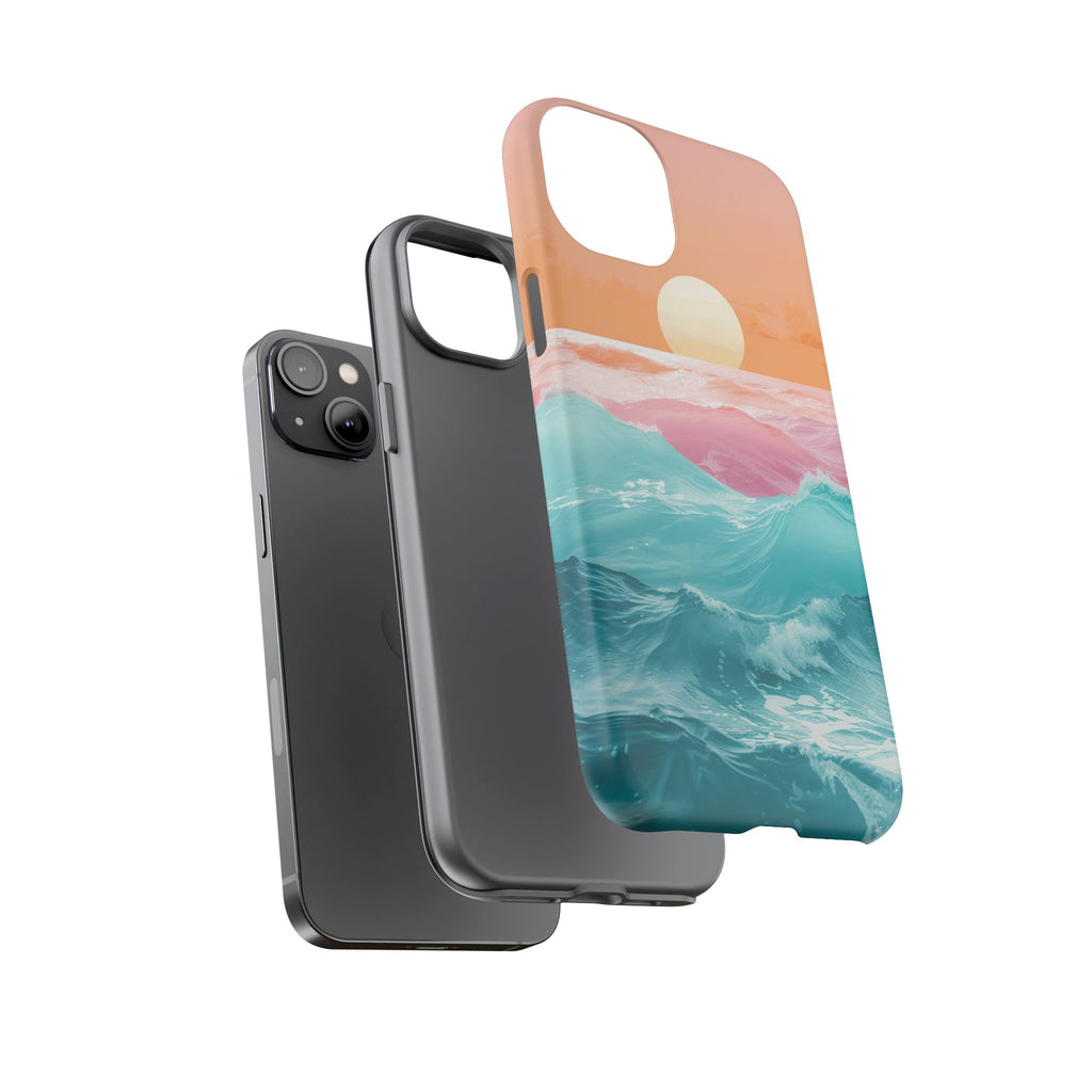 Sunset Ocean Tough Phone Case — Pastel Waves iPhone Cover
