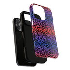 Gradient Leopard Tough Phone Case — Rainbow Animal Print iPhone Cover