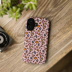 Pink Leopard Print Tough Phone Case — Durable Protective iPhone Cover