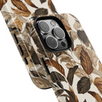 Autumn Leaves Phone Case — Brown Botanical Tough Case