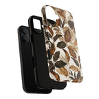 Autumn Leaves Phone Case — Brown Botanical Tough Case
