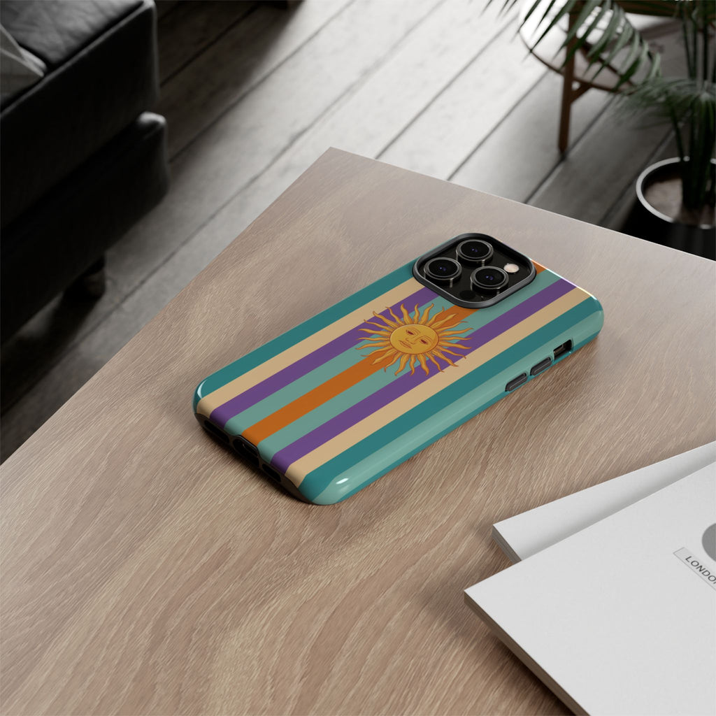 Retro Sun Stripe Tough Phone Case